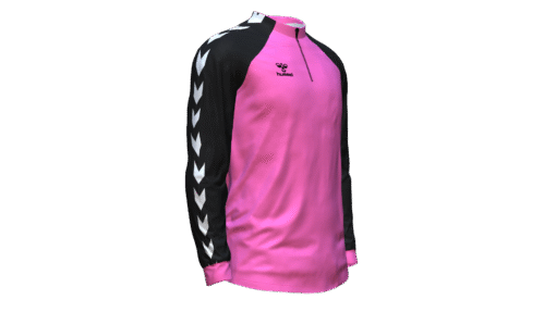 Hummel Club Match 1/2 Zip Jacket - Diva Pink-Black