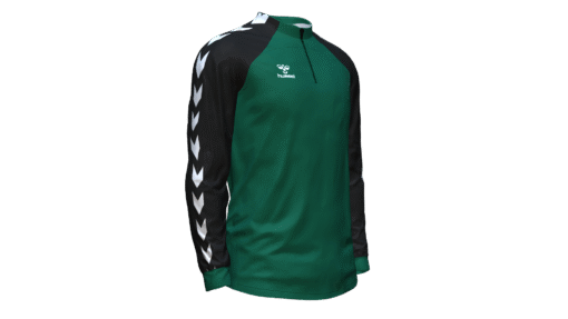 Hummel Club Match 1/2 Zip Jacket - Evergreen-Black