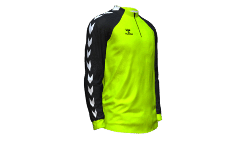 Hummel Club Match 1/2 Zip Jacket - Lime Popsicle-Black