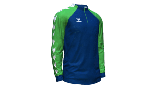 Hummel Club Match 1/2 Zip Jacket - Marine-Green Gecko