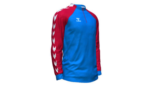Hummel Club Match 1/2 Zip Jacket - True Blue-True Red