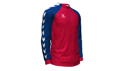 Hummel Club Match 1/2 Zip Jacket - True Red-Marine