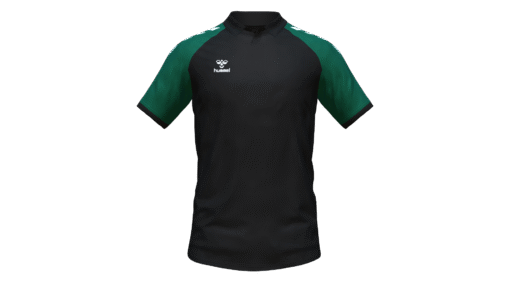 Hummel Club Match Polo - Black-Evergreen