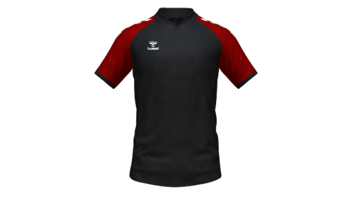 Hummel Club Match Polo - Black-Maroon