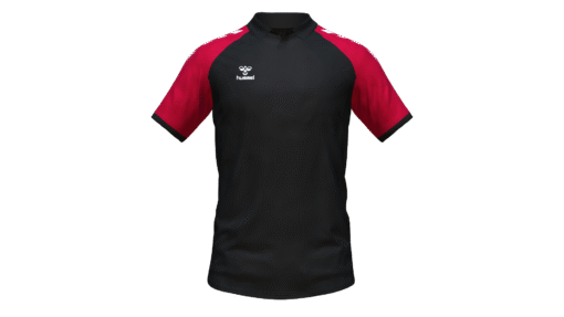Hummel Club Match Polo - Black-True Red