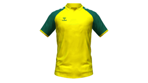 Hummel Club Match Polo - Blazing Yellow-Evergreen