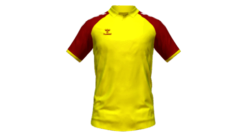 Hummel Club Match Polo - Blazing Yellow-Maroon