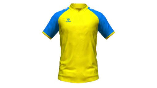Hummel Club Match Polo - Blazing Yellow-True Blue