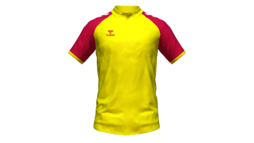 Hummel Club Match Polo - Blazing Yellow-True Red