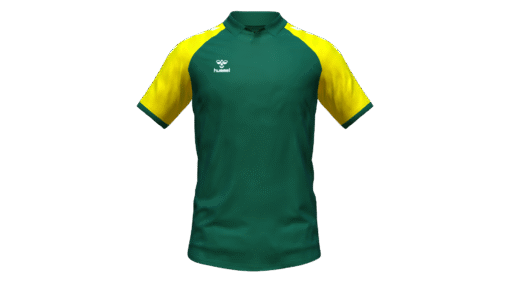 Hummel Club Match Polo - Evergreen-Blazing Yellow