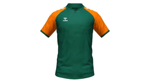 Hummel Club Match Polo - Evergreen-Orange Tiger