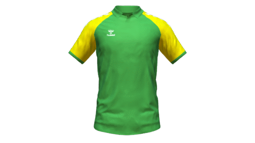 Hummel Club Match Polo - Green Gecko-Blazing Yellow