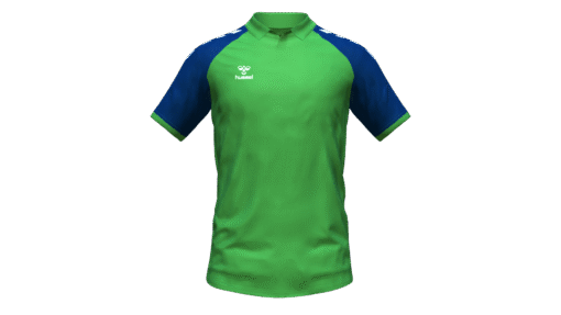 Hummel Club Match Polo - Green Gecko-Marine