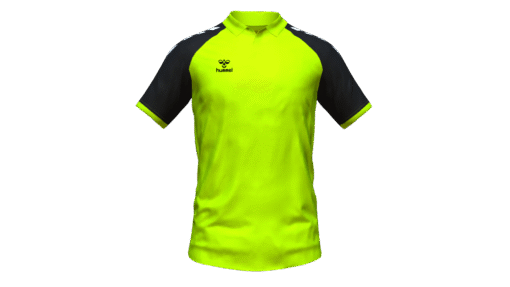 Hummel Club Match Polo - Lime Popsicle-Black