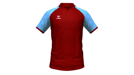Hummel Club Match Polo - Maroon-Argentina Blue