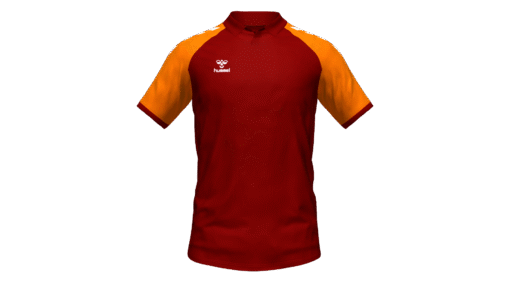 Hummel Club Match Polo - Maroon-Orange Tiger
