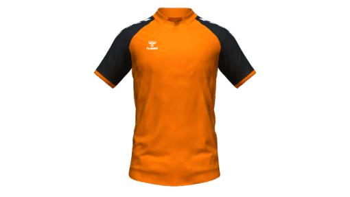 Hummel Club Match Polo - Orange Tiger-Black