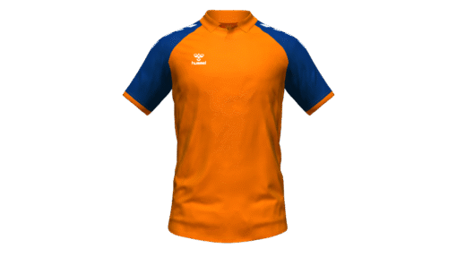 Hummel Club Match Polo - Orange Tiger-Marine