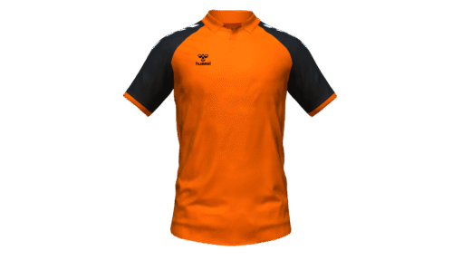 Hummel Club Match Polo - Shocking Orange-Black