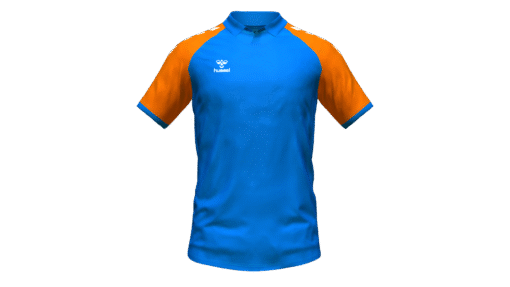 Hummel Club Match Polo - True Blue-Orange Tiger