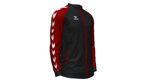 Hummel Club Match Track Jacket - Black-Maroon