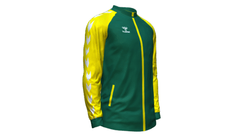 Hummel Club Match Track Jacket - Evergreen-Blazing Yellow