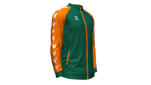 Hummel Club Match Track Jacket - Evergreen-Orange Tiger
