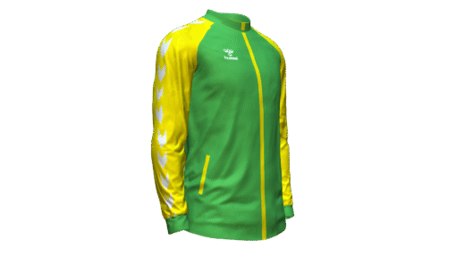 Hummel Club Match Track Jacket - Green Gecko-Blazing Yellow