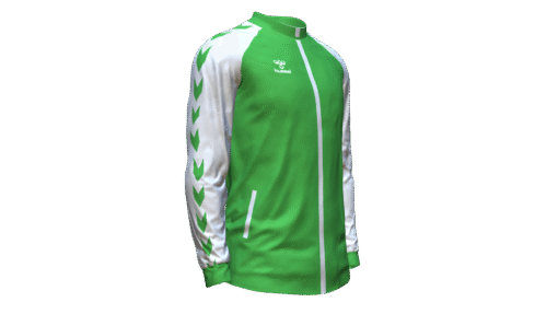 Hummel Club Match Track Jacket - Green Gecko-White
