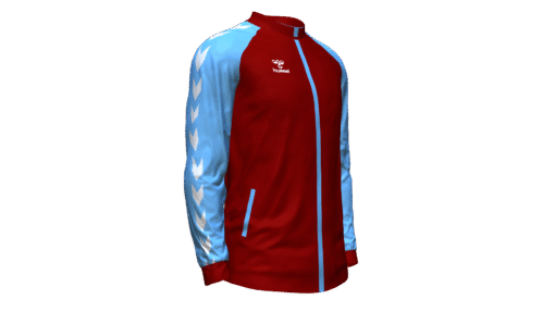 Hummel Club Match Track Jacket - Maroon-Argentina Blue