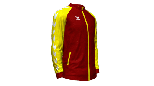 Hummel Club Match Track Jacket - Maroon-Blazing Yellow