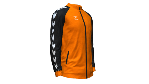 Hummel Club Match Track Jacket - Orange Tiger-Black