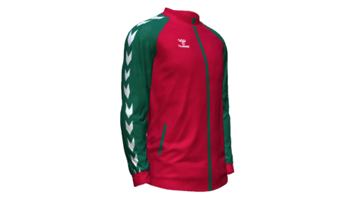 Hummel Club Match Track Jacket - True Red-Evergreen