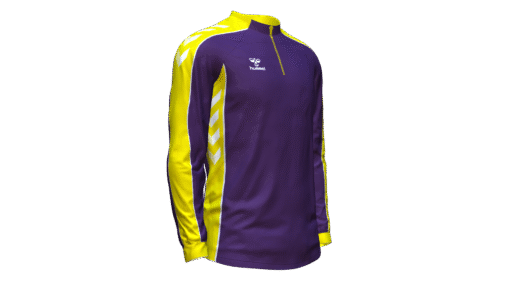 Hummel Club Panel 1/4 Zip Jacket - Acai-Blazing Yellow