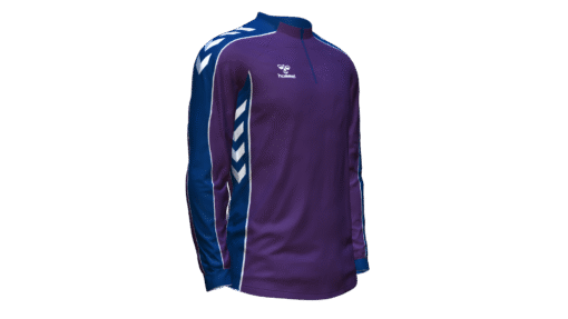 Hummel Club Panel 1/4 Zip Jacket - Acai-Marine