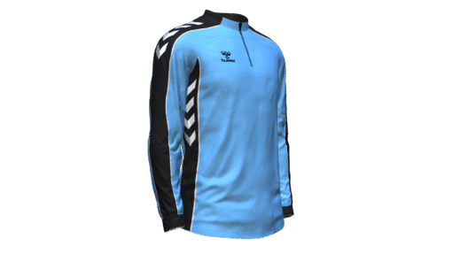 Hummel Club Panel 1/4 Zip Jacket - Argentina Blue-Black