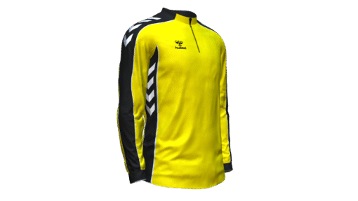 Hummel Club Panel 1/4 Zip Jacket - Blazing Yellow-Black
