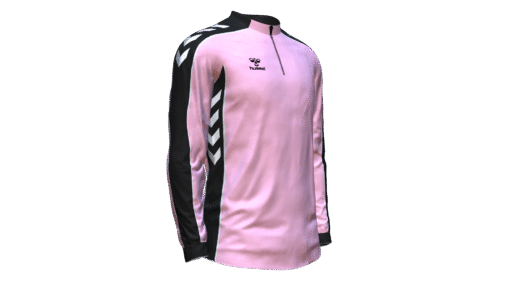 Hummel Club Panel 1/4 Zip Jacket - Cotton Candy-Black