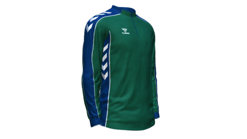 Hummel Club Panel 1/4 Zip Jacket - Evergreen-Marine