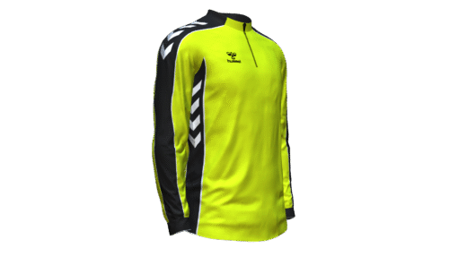 Hummel Club Panel 1/4 Zip Jacket - Sulphur Spring-Black