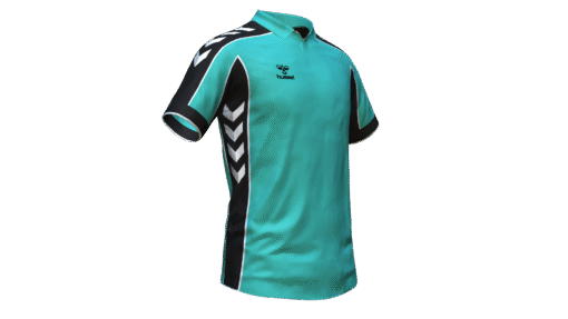 Hummel Club Panel Polo - Aquarius-Black