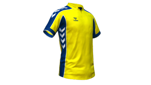 Hummel Club Panel Polo - Blazing Yellow-Marine