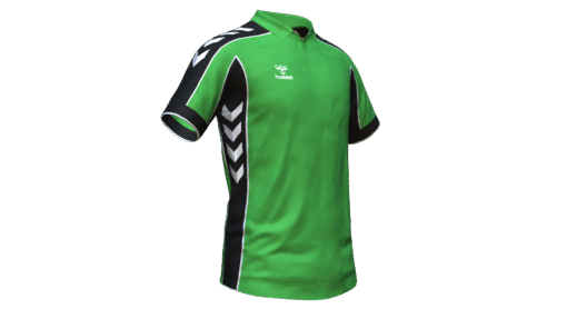 Hummel Club Panel Polo - Green Gecko-Black