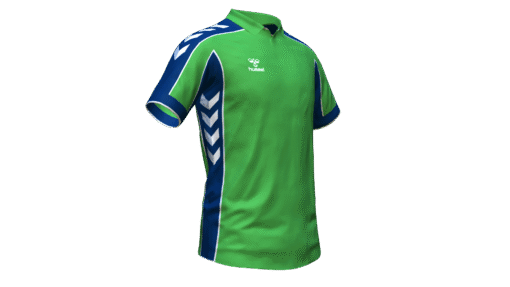 Hummel Club Panel Polo - Green Gecko-Marine