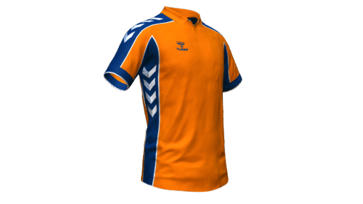 Hummel Club Panel Polo - Orange Tiger-Marine