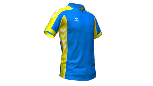 Hummel Club Panel Polo - True Blue-Blazing Yellow