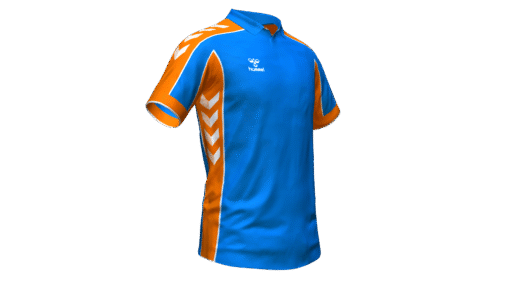 Hummel Club Panel Polo - True Blue-Orange Tiger