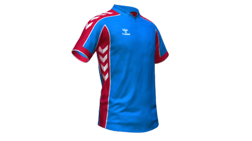 Hummel Club Panel Polo - True Blue-True Red
