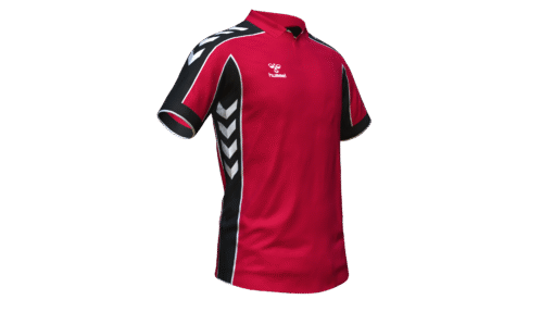 Hummel Club Panel Polo - True Red-Black