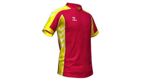 Hummel Club Panel Polo - True Red-Blazing Yellow